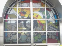 石ノ森キャラのステンドグラス