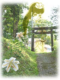 ユリの花を持つ少女